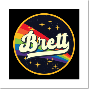 Brett // Rainbow In Space Vintage Style Posters and Art